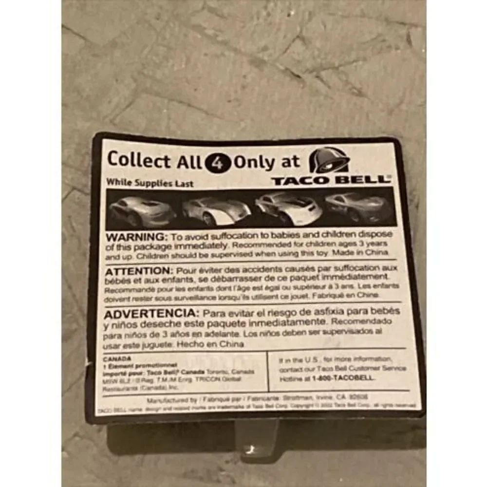 Taco Bell - Racin' Rockets - 2002 - Yellow Car - Collect All 4 - Picture 2 of 4